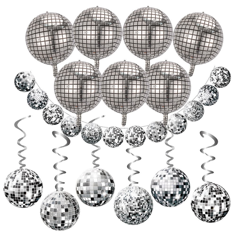 Confetti Balloon Set - Big Disco Balloon Foil Balloons Disco