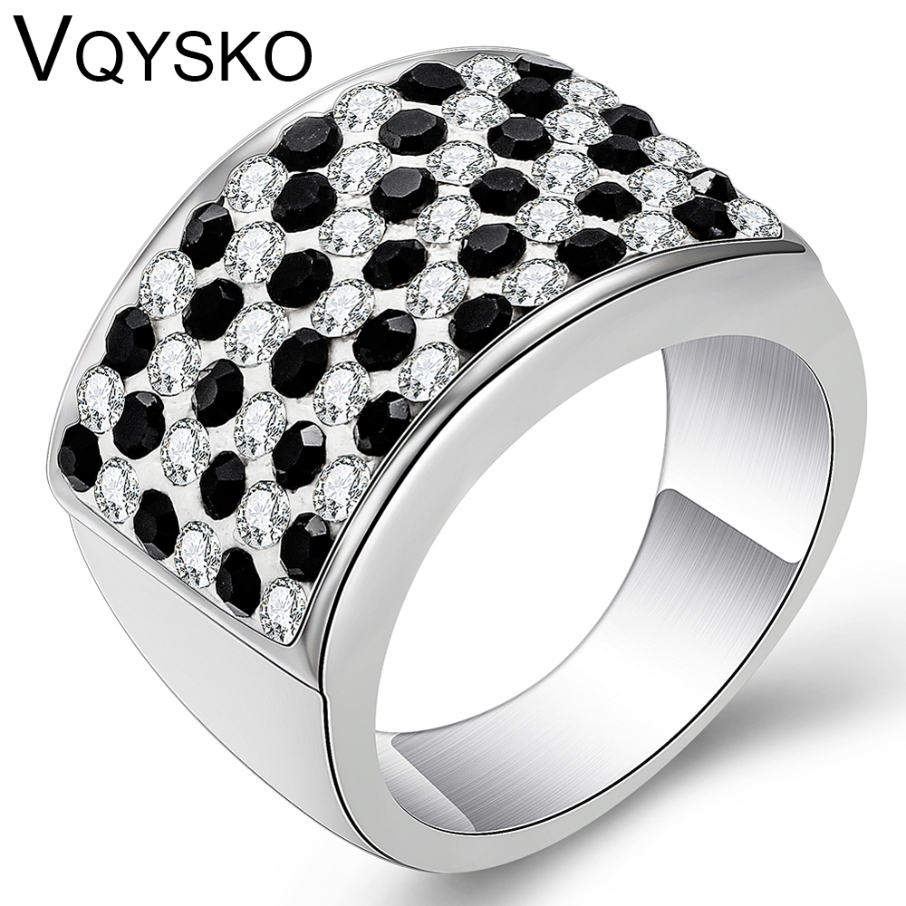 Supplier Wedding - Fashion Crystal Jewelry Black Dots Rings