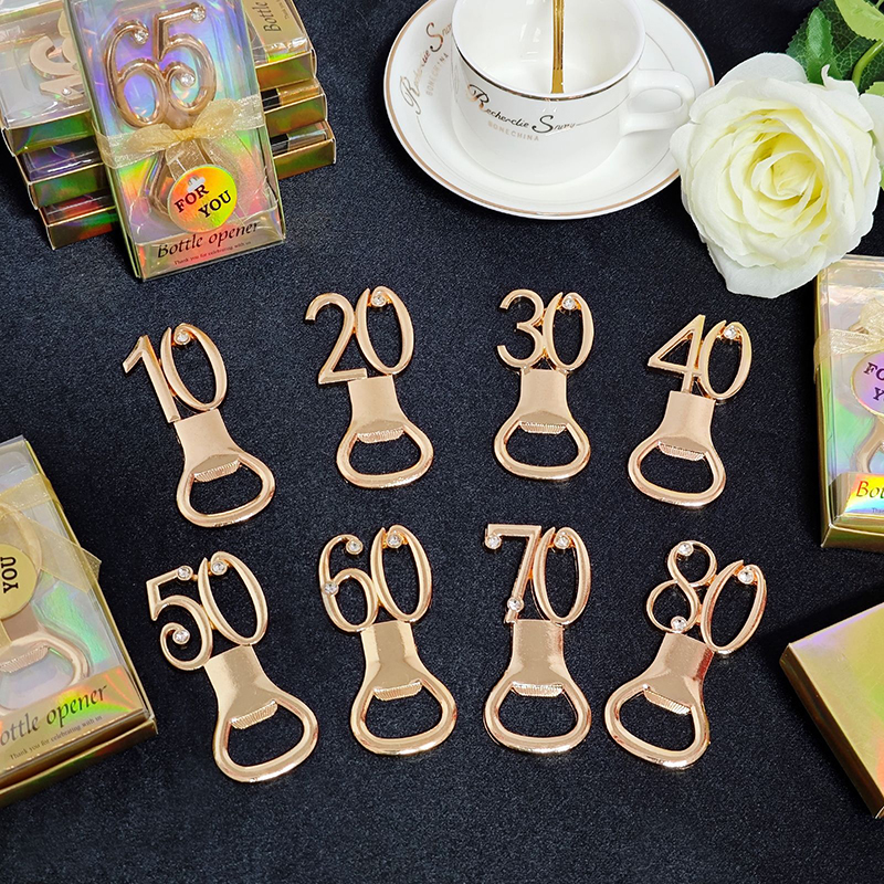Wedding Souvenir - 16/18/20/21/30/40/50/60 Number Shape Bottle Opener For