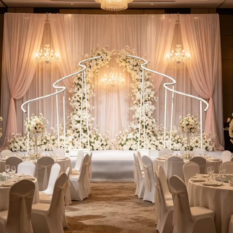 Wedding/Event Supply Store - Luxury Wave Shape Frame Outdoor Party