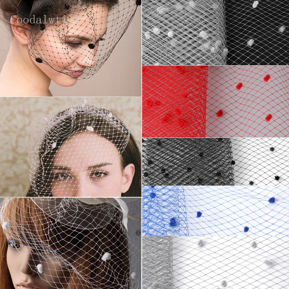 Wedding Supply List - 2Meters Dot Birdcage Veil Fabrice For
