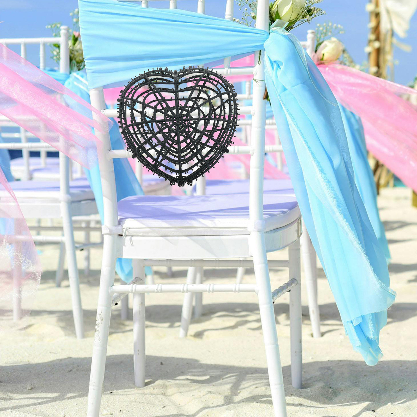 2Pcs Artificial Heart Shaped F - Wedding Floral Supply incelemesi ve fiyatı