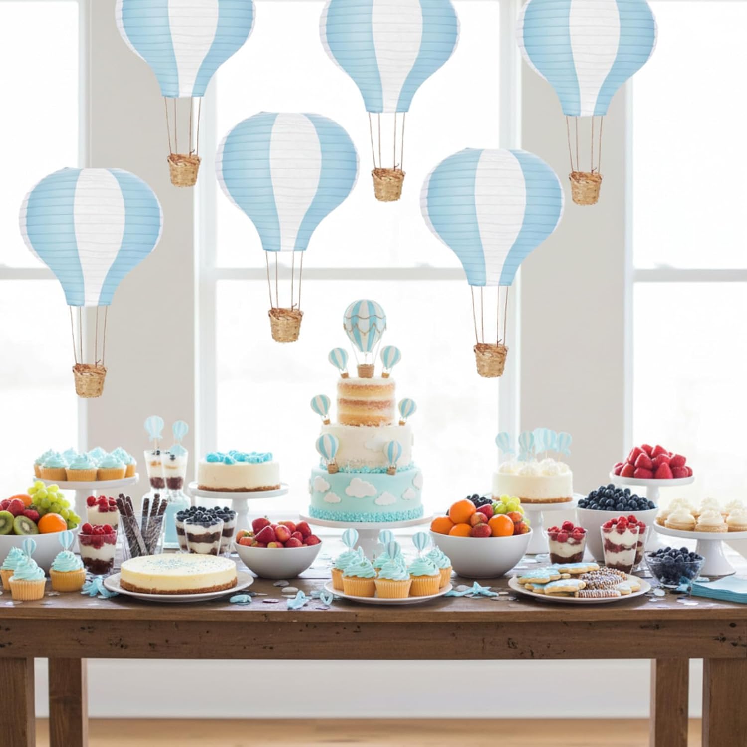 6-12Pcs Hanging Hot Air Balloo - Confetti Balloon Set incelemesi ve fiyatı