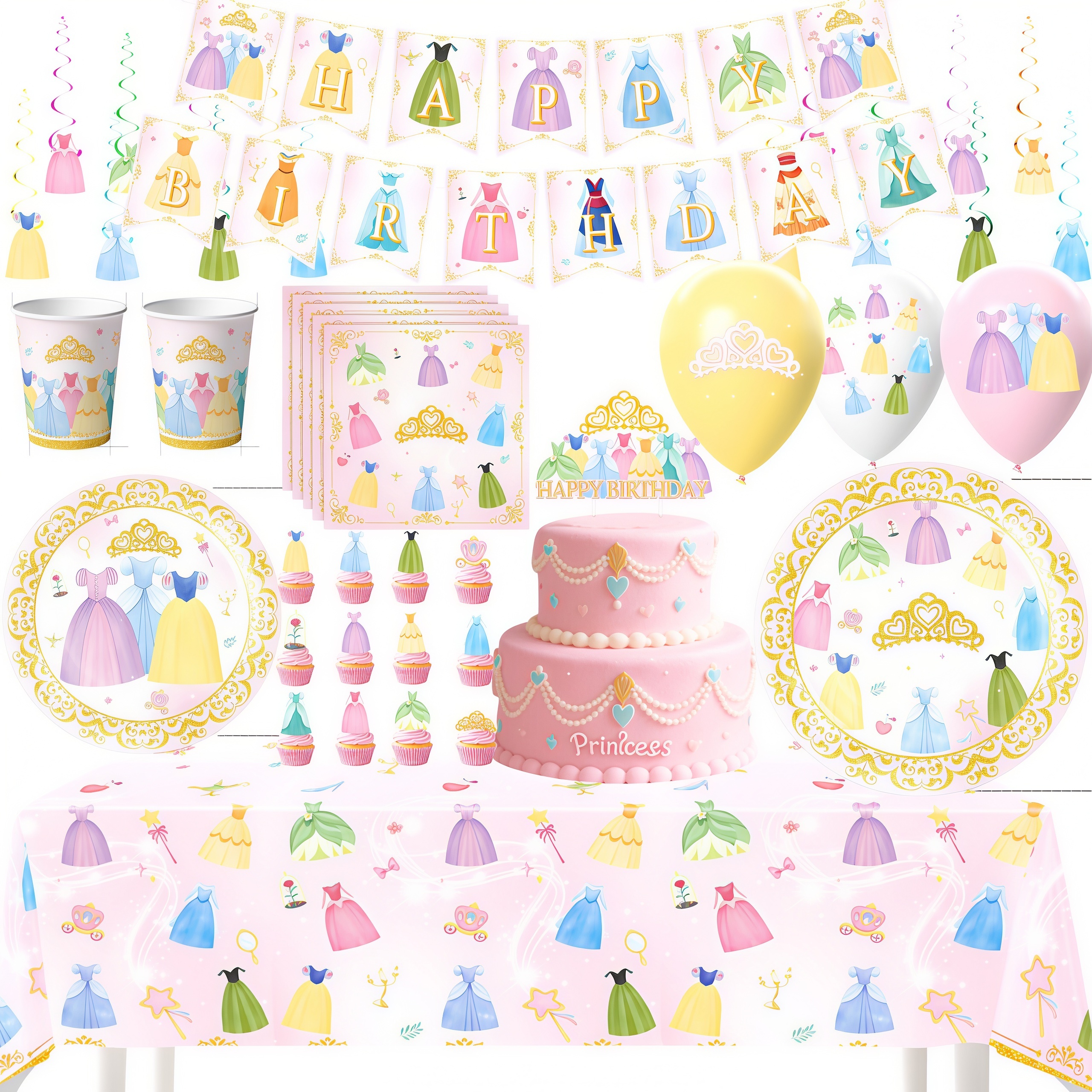 Princess Dress Girls Birthday  - Confetti Balloon Set incelemesi ve fiyatı