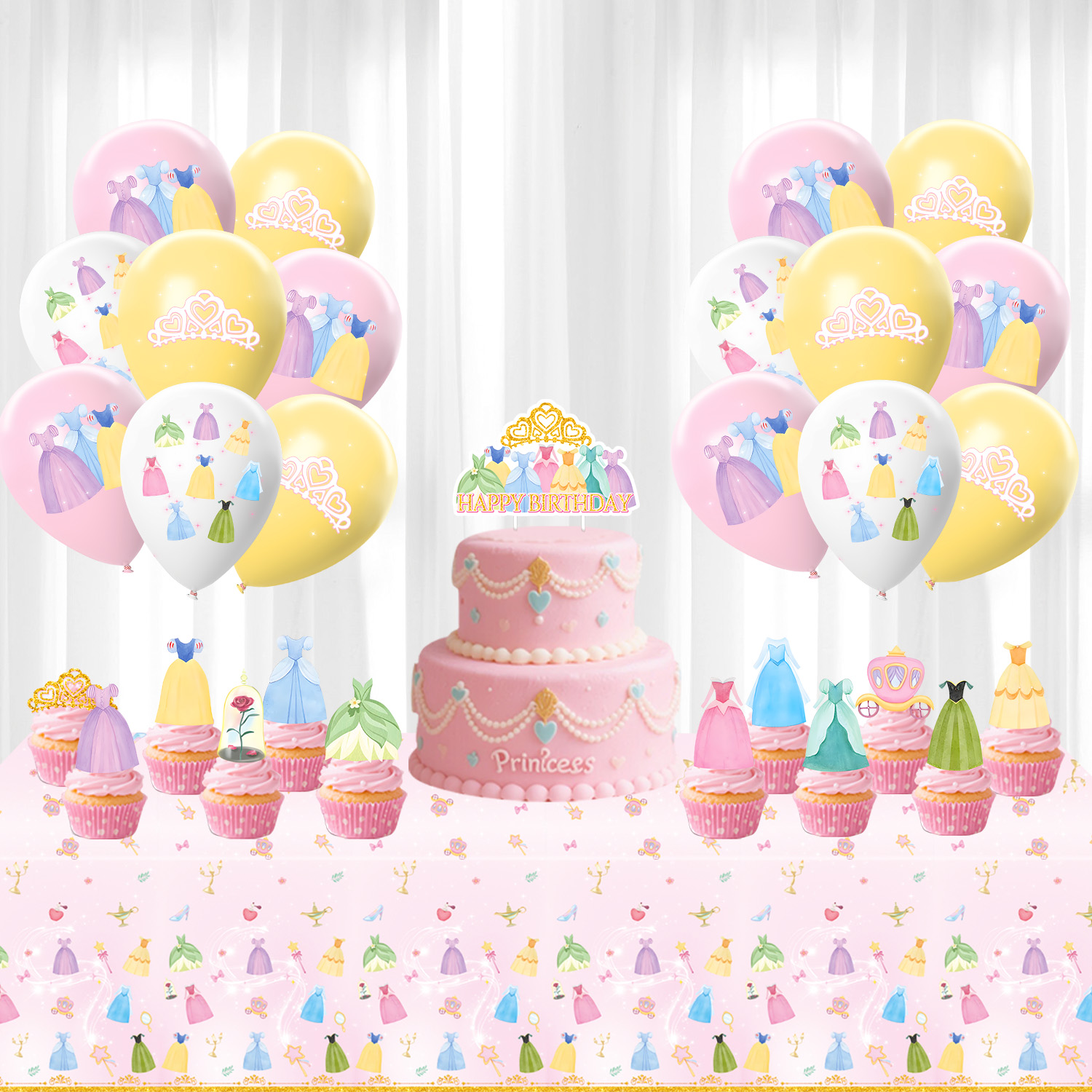Princess Dress Girls Birthday  - Confetti Balloon Set incelemesi ve fiyatı