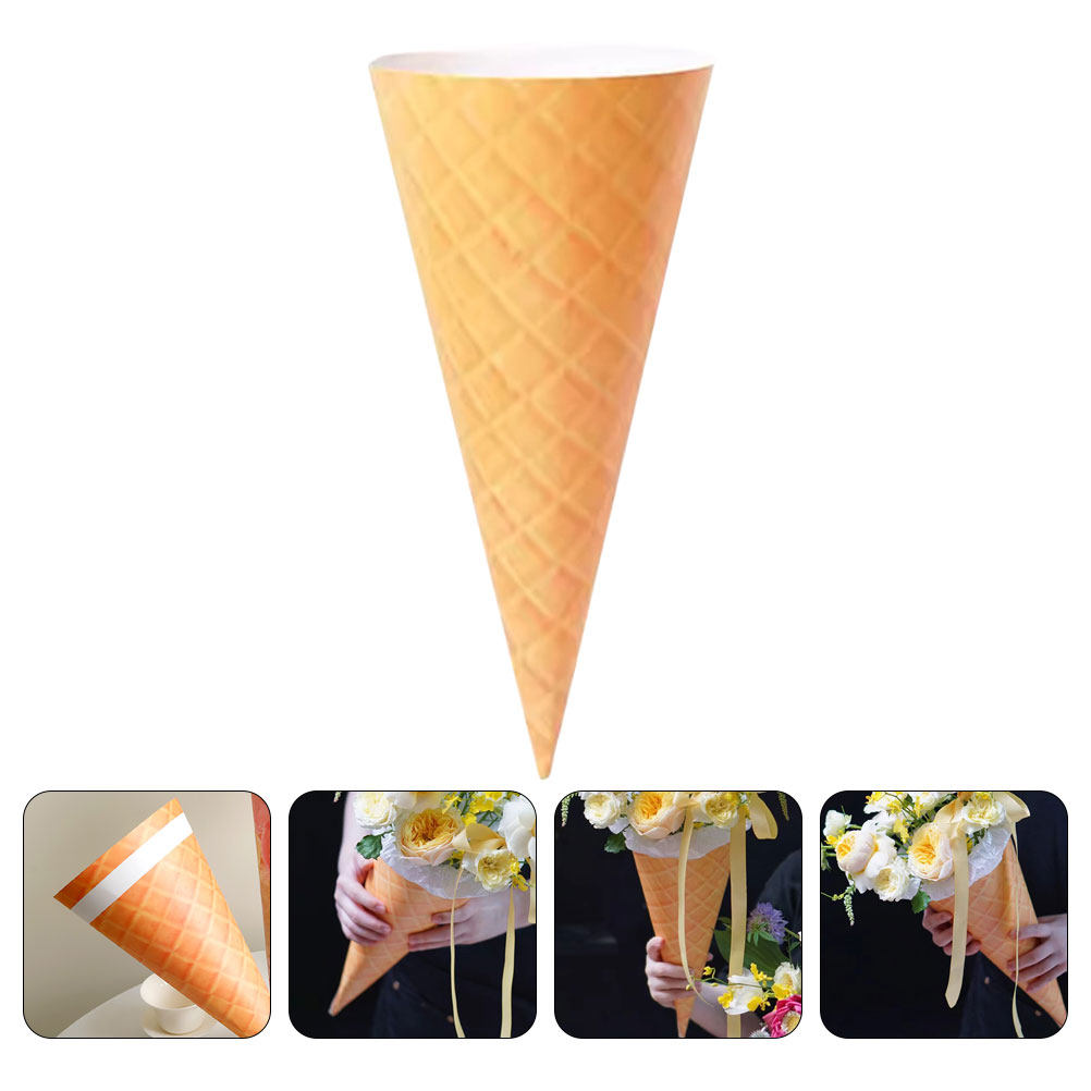 10Pcs Ice Cream Cone Flower Bo - Wedding Floral Supply incelemesi ve fiyatı