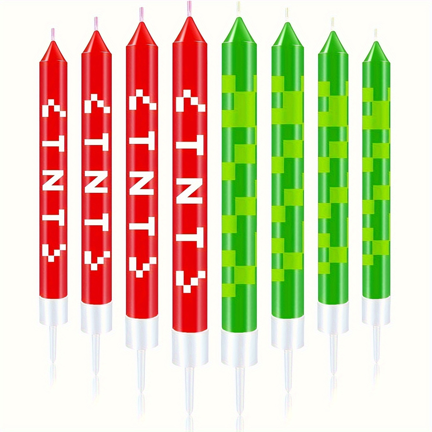 12/24pcs Green Pixel Cake Cand - Unity Candle Set incelemesi ve fiyatı