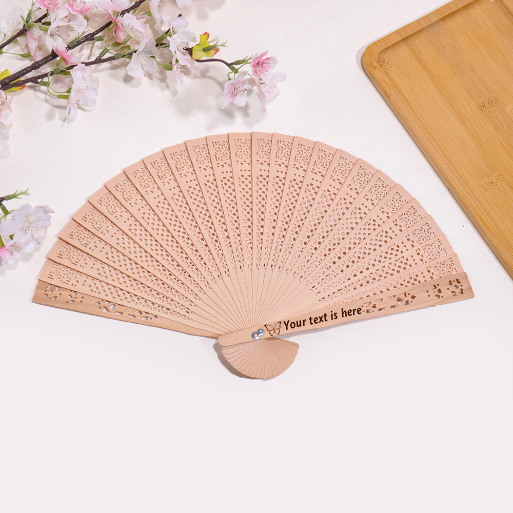 5Pcs Custom Text Wooden Fans P - Wedding Souvenir incelemesi ve fiyatı