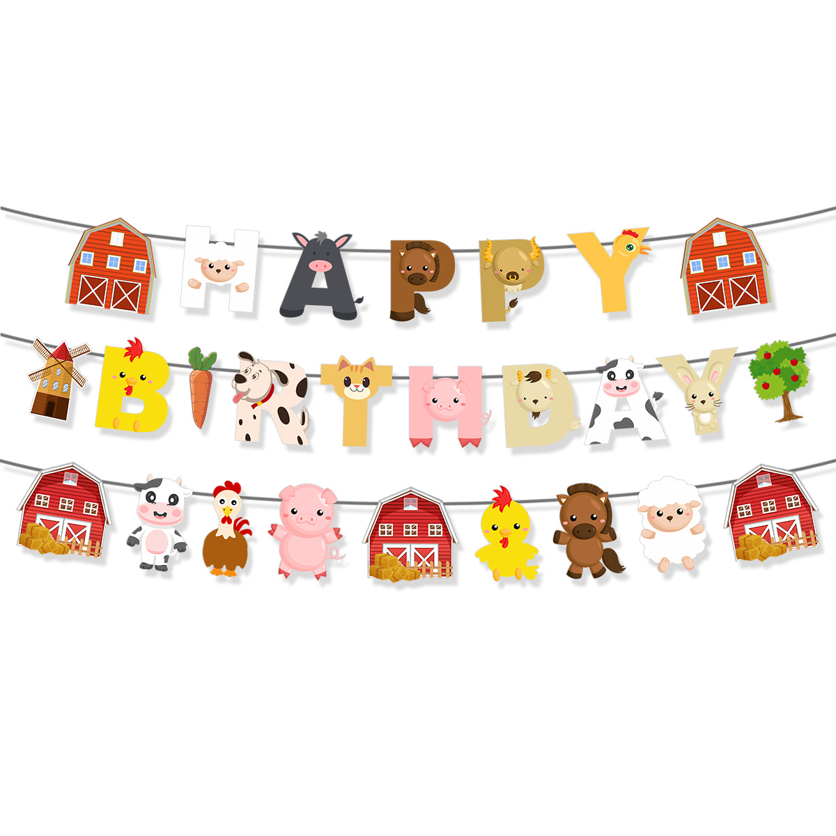 Cartoon Farm Animal Theme Birt - Confetti Balloon Set incelemesi ve fiyatı