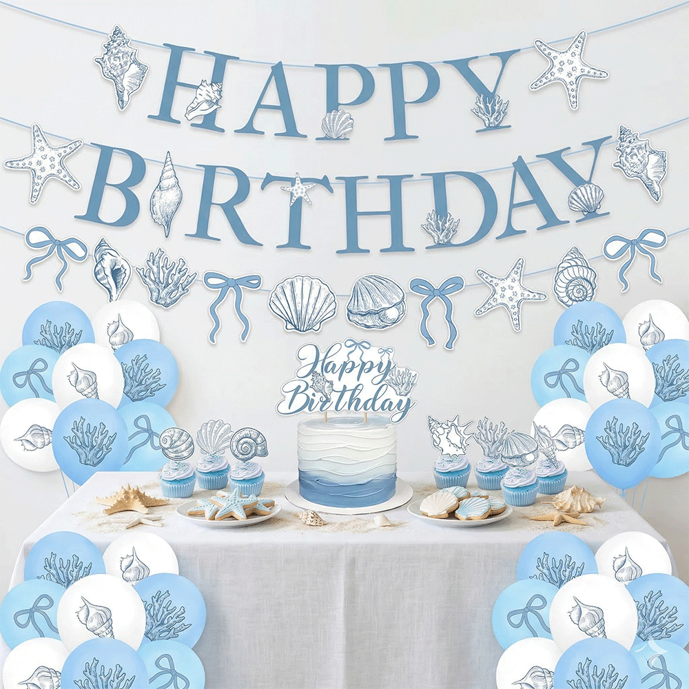 Elegant Ocean Mermaid Birthday - Confetti Balloon Set incelemesi ve fiyatı