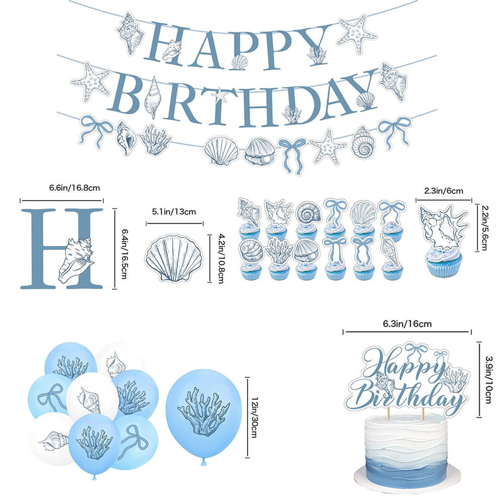 Elegant Ocean Mermaid Birthday - Confetti Balloon Set incelemesi ve fiyatı