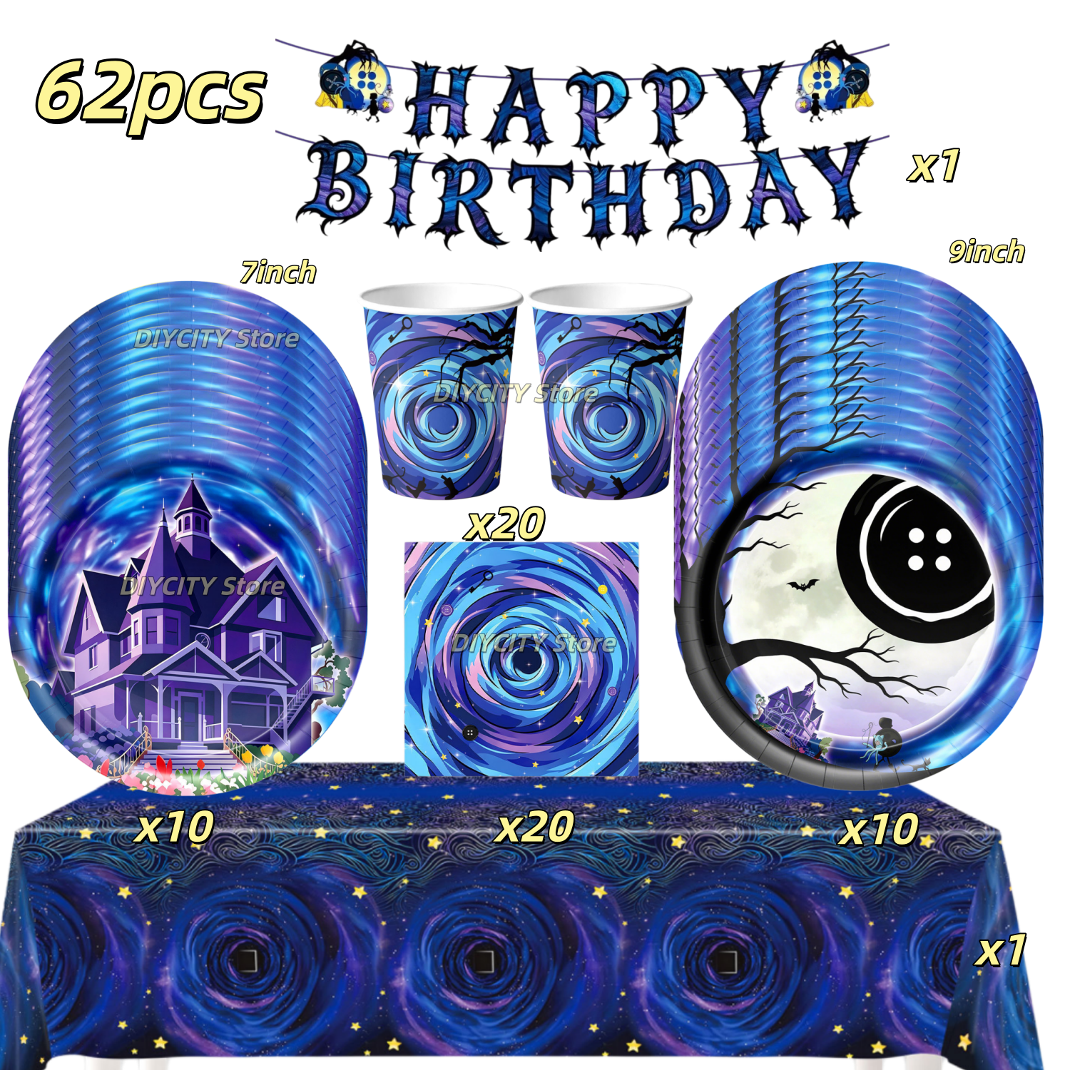 Horror C&Coralined Birthday De - Confetti Balloon Set incelemesi ve fiyatı