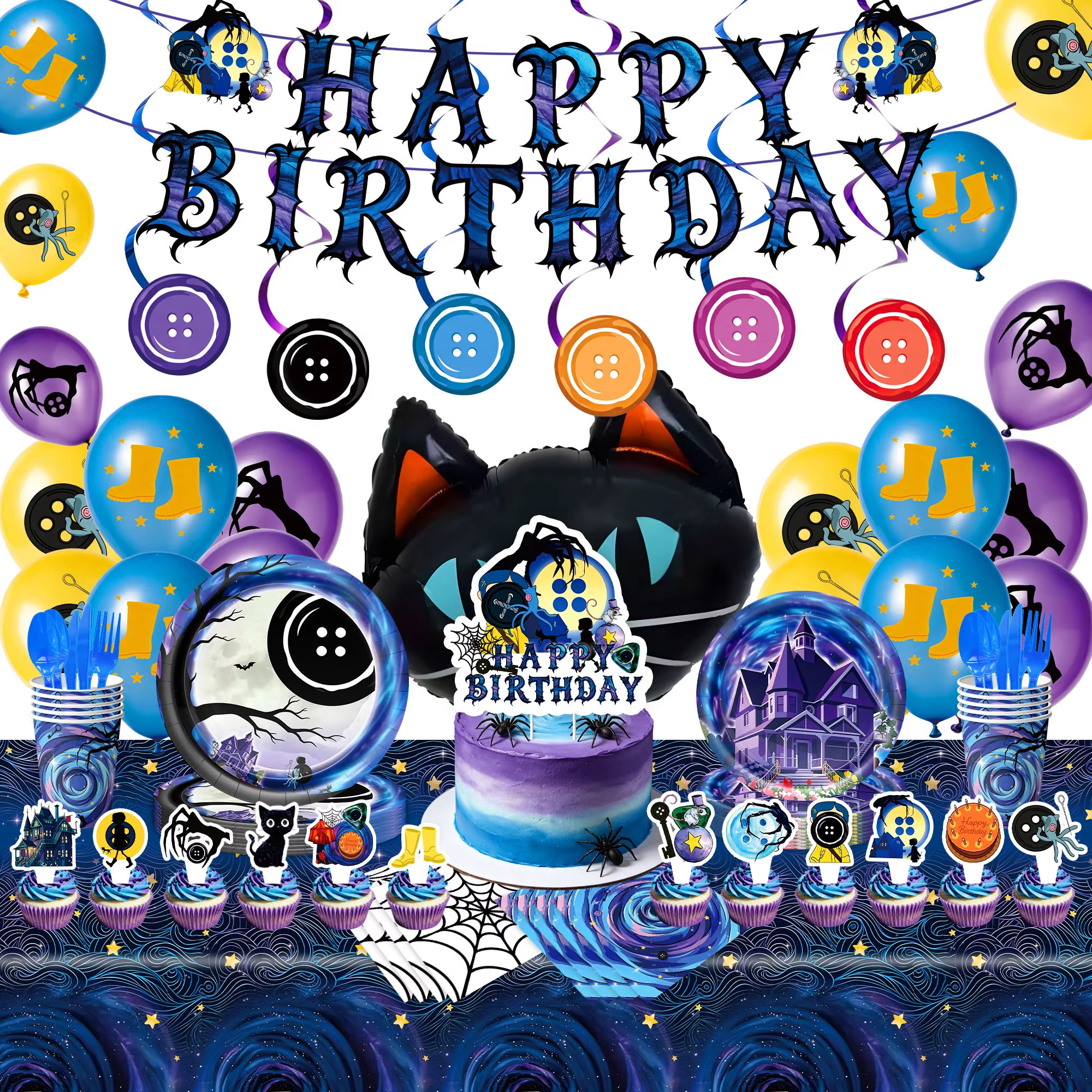 Horror C&Coralined Birthday De - Confetti Balloon Set incelemesi ve fiyatı