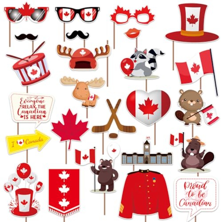 Canada Day Photo Booth Props D - Wedding Supply Canada incelemesi ve fiyatı