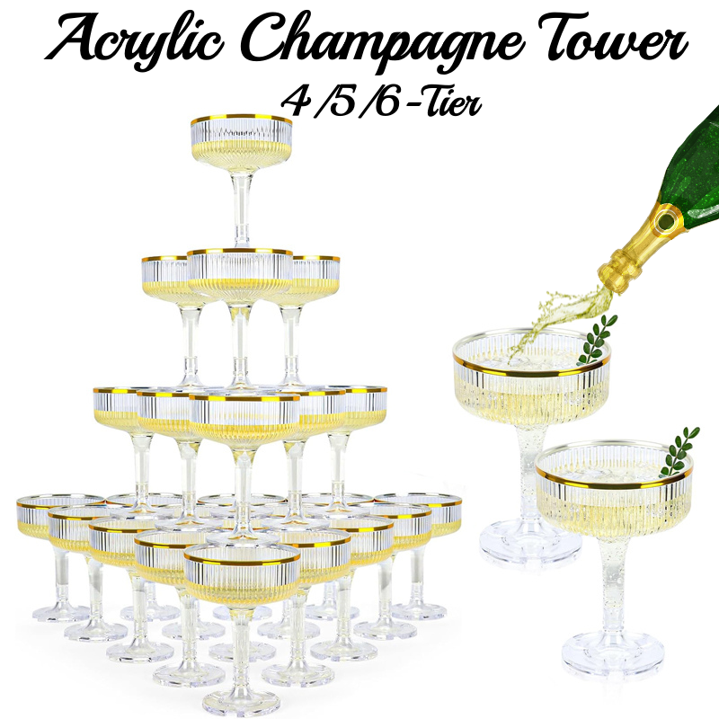 4-6Tier Acrylic Champagne Towe - Champagne Tower Set incelemesi ve fiyatı