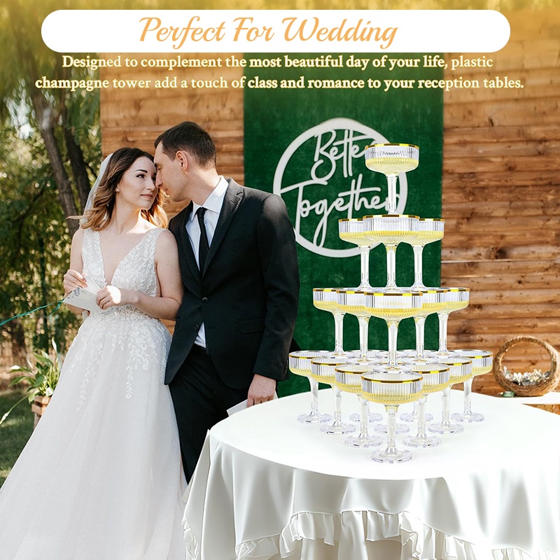 4-6Tier Acrylic Champagne Towe - Champagne Tower Set incelemesi ve fiyatı