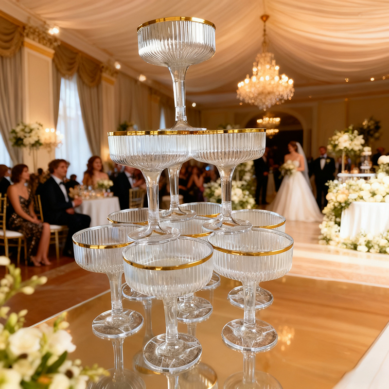 4-6Tier Acrylic Champagne Towe - Champagne Tower Set incelemesi ve fiyatı