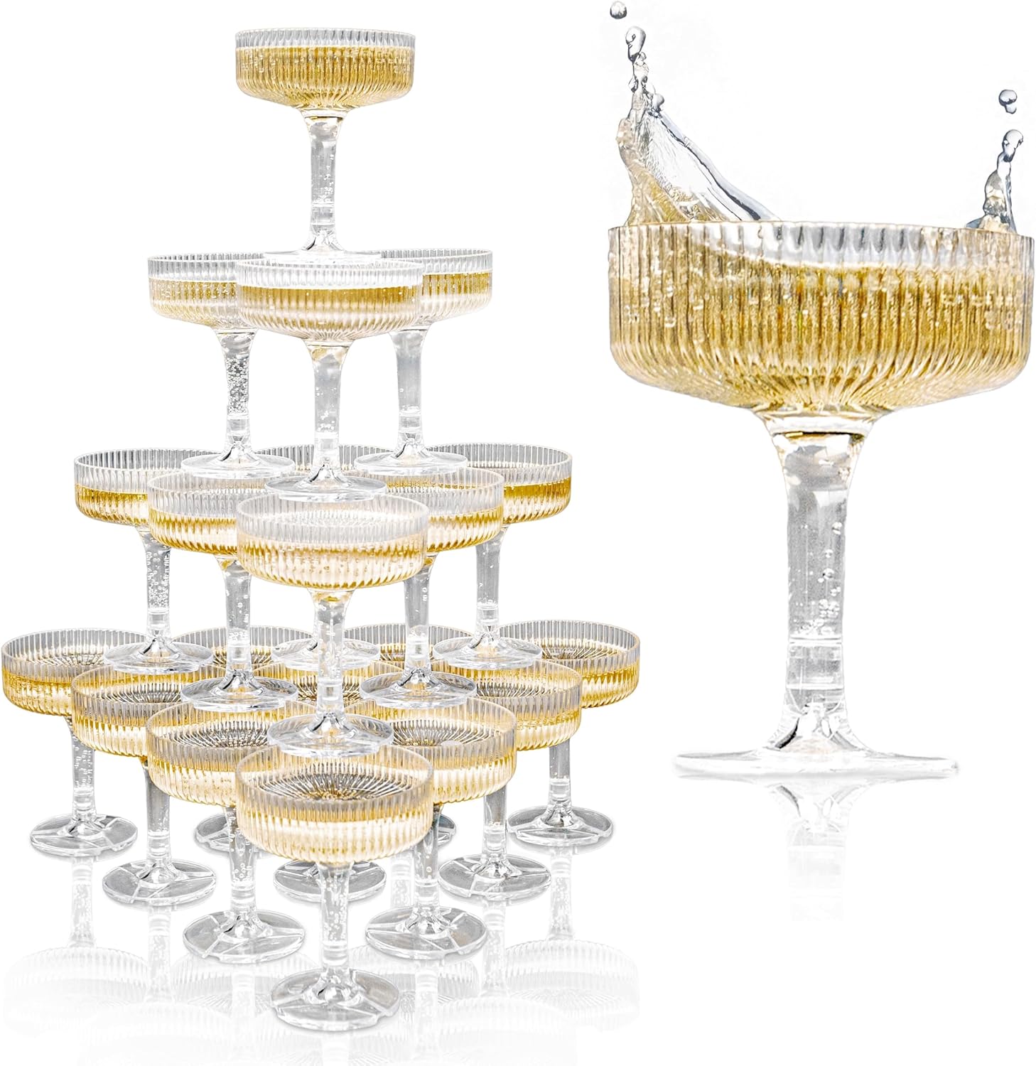 20-60PCS ACRYLIC Champagne Tow - Champagne Tower Set incelemesi ve fiyatı
