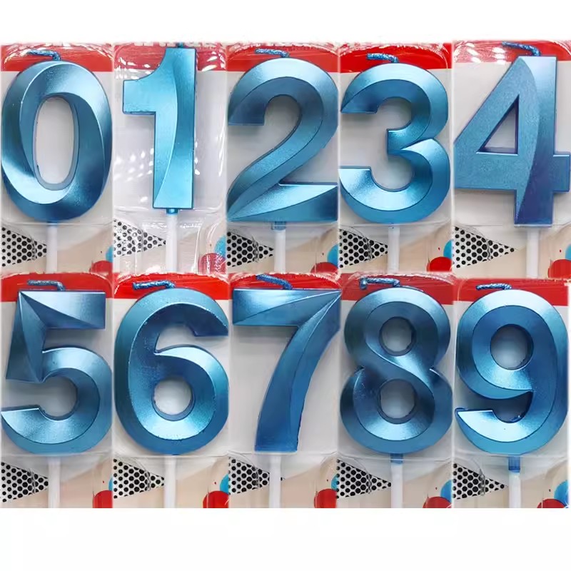 Blue Number Cake Candles 0 1 2 - Unity Candle Set incelemesi ve fiyatı