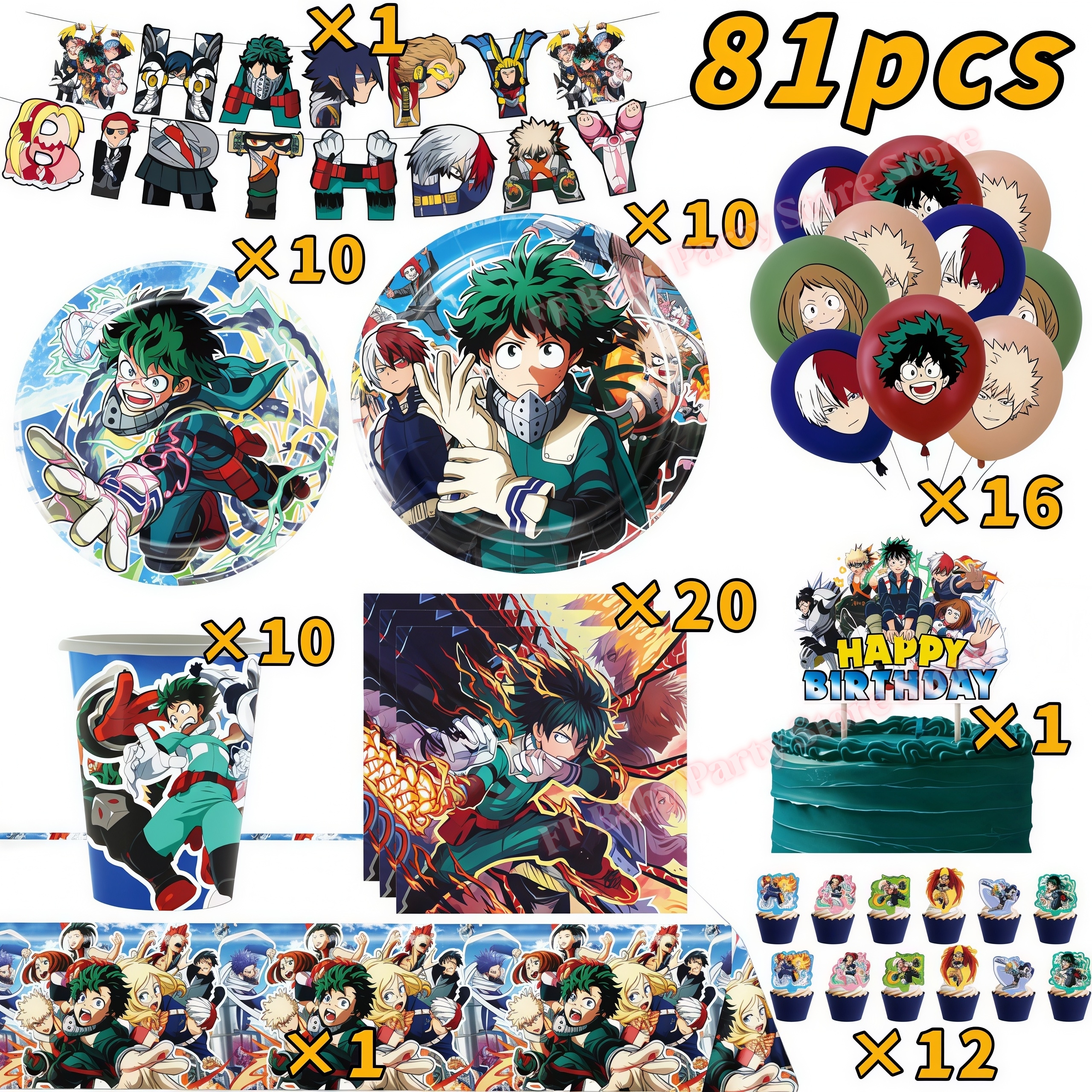 My Heroed Academia Birthday Pa - Confetti Balloon Set incelemesi ve fiyatı