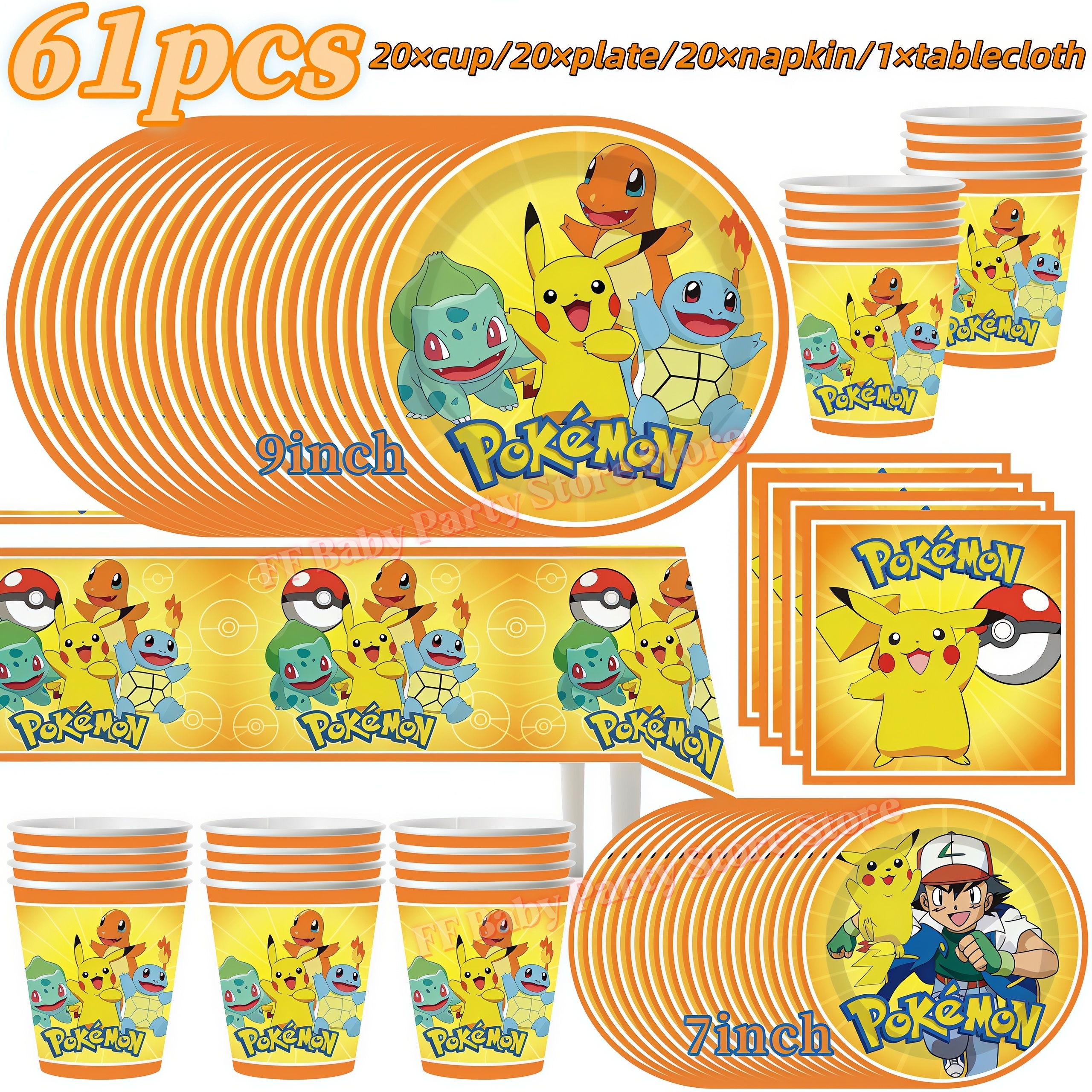 PokeMons Birthday Party Decora - Confetti Balloon Set incelemesi ve fiyatı