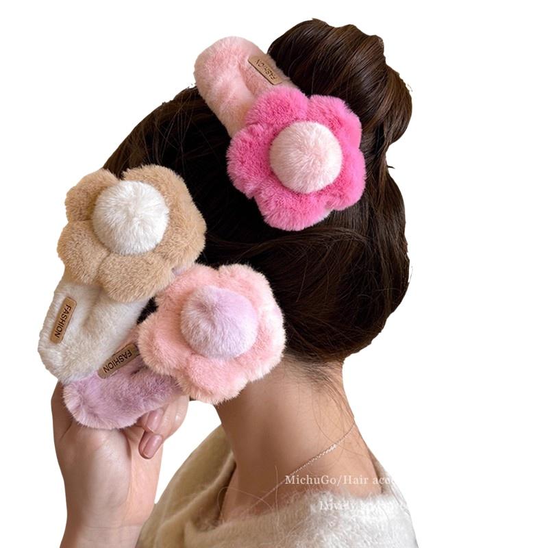 Girls Plush Flower Hair Clip C - Wedding Solution incelemesi ve fiyatı