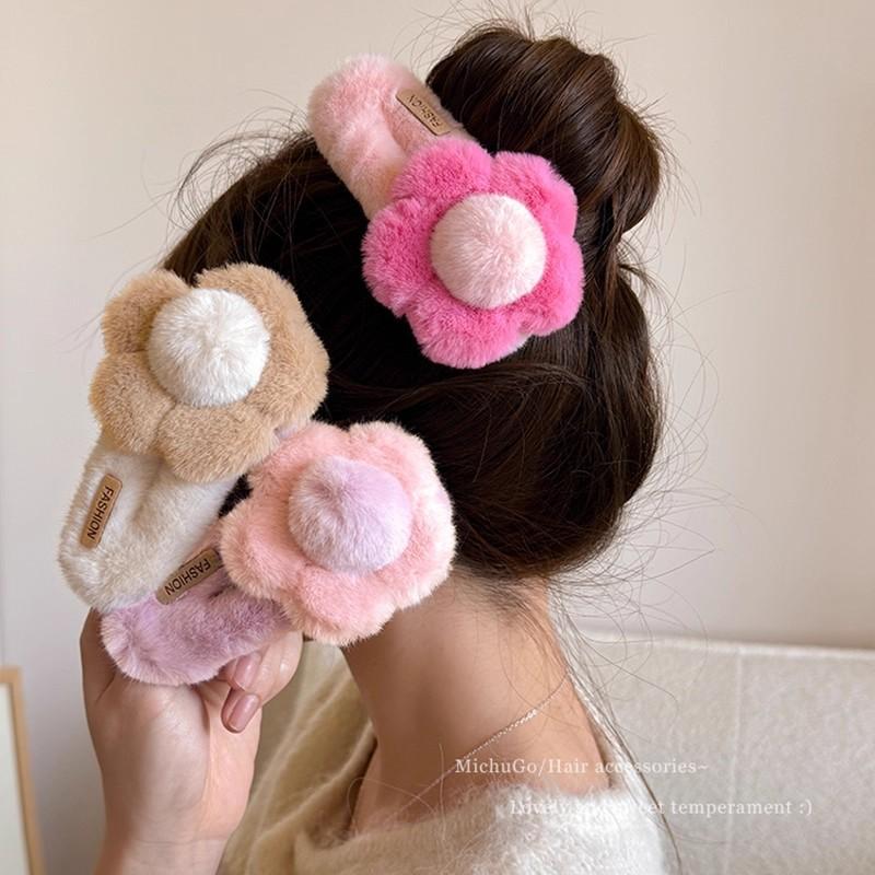 Girls Plush Flower Hair Clip C - Wedding Solution incelemesi ve fiyatı