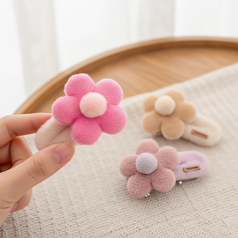Girls Plush Flower Hair Clip C - Wedding Solution incelemesi ve fiyatı