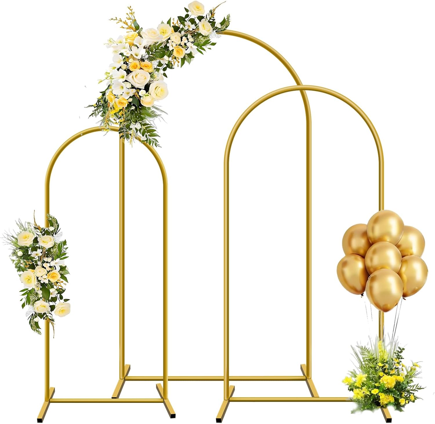 1pc Gold Metal Arch Backdrop S - Confetti Balloon Set incelemesi ve fiyatı