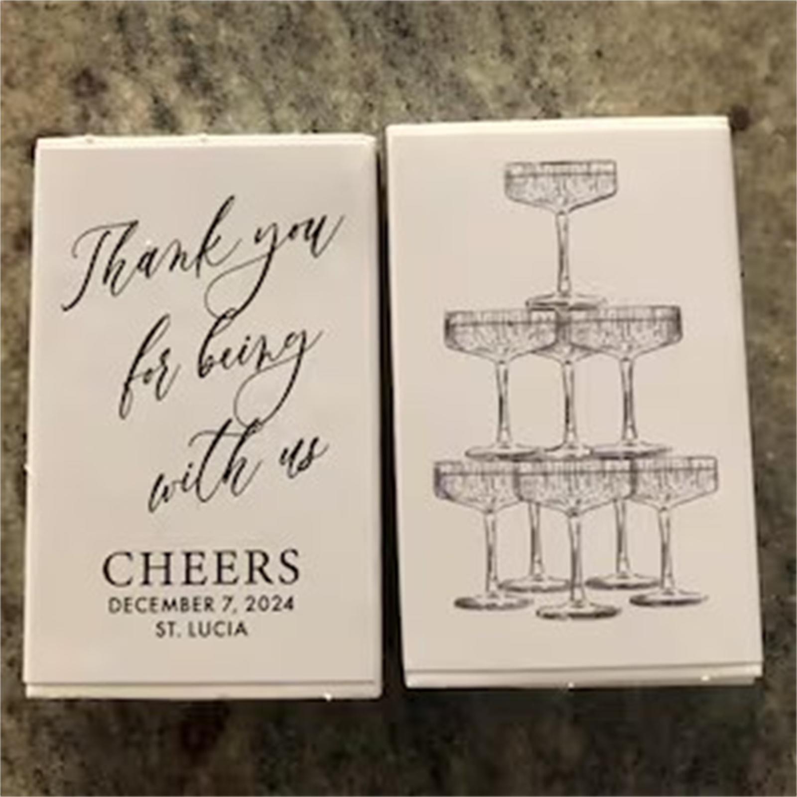 Personalized Matchboxes SET OF - Champagne Tower Set incelemesi ve fiyatı