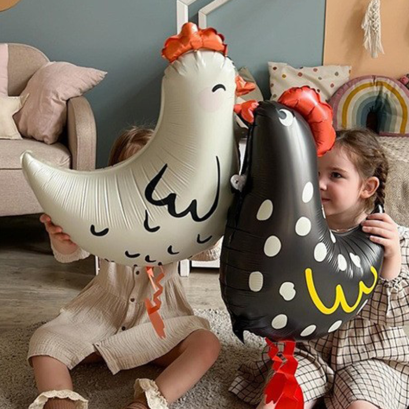 2Pcs Chicken-Shaped Aluminum F - Confetti Balloon Set incelemesi ve fiyatı