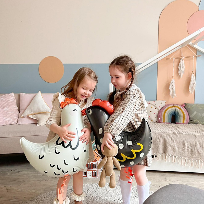 2Pcs Chicken-Shaped Aluminum F - Confetti Balloon Set incelemesi ve fiyatı