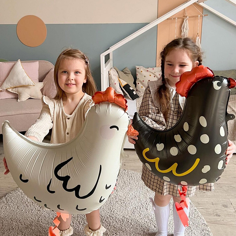 2Pcs Chicken-Shaped Aluminum F - Confetti Balloon Set incelemesi ve fiyatı
