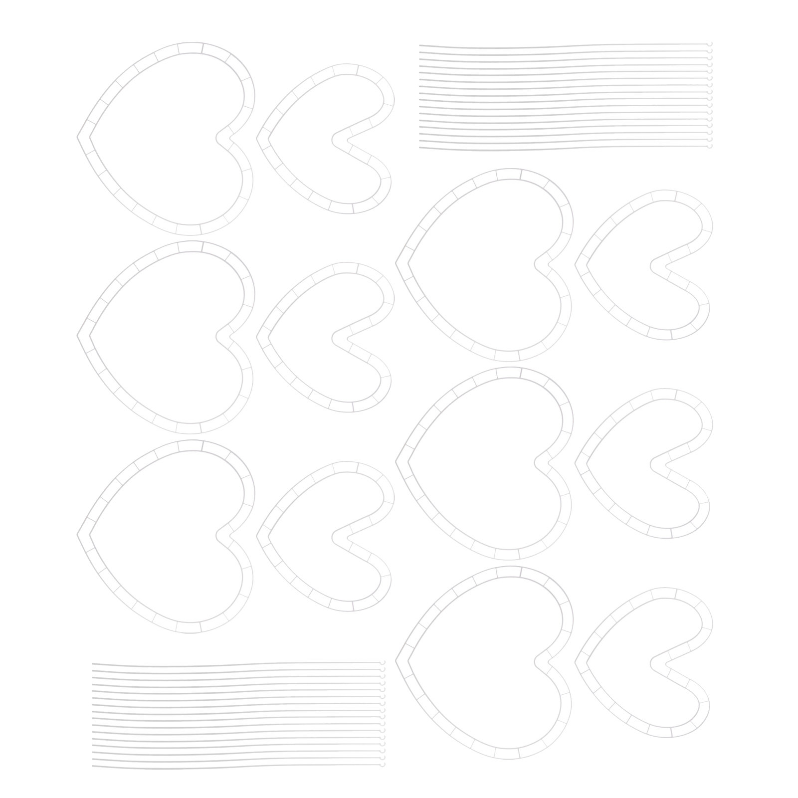 6 Sets Heart Shape Plastic Wre - Wedding Floral Supply incelemesi ve fiyatı