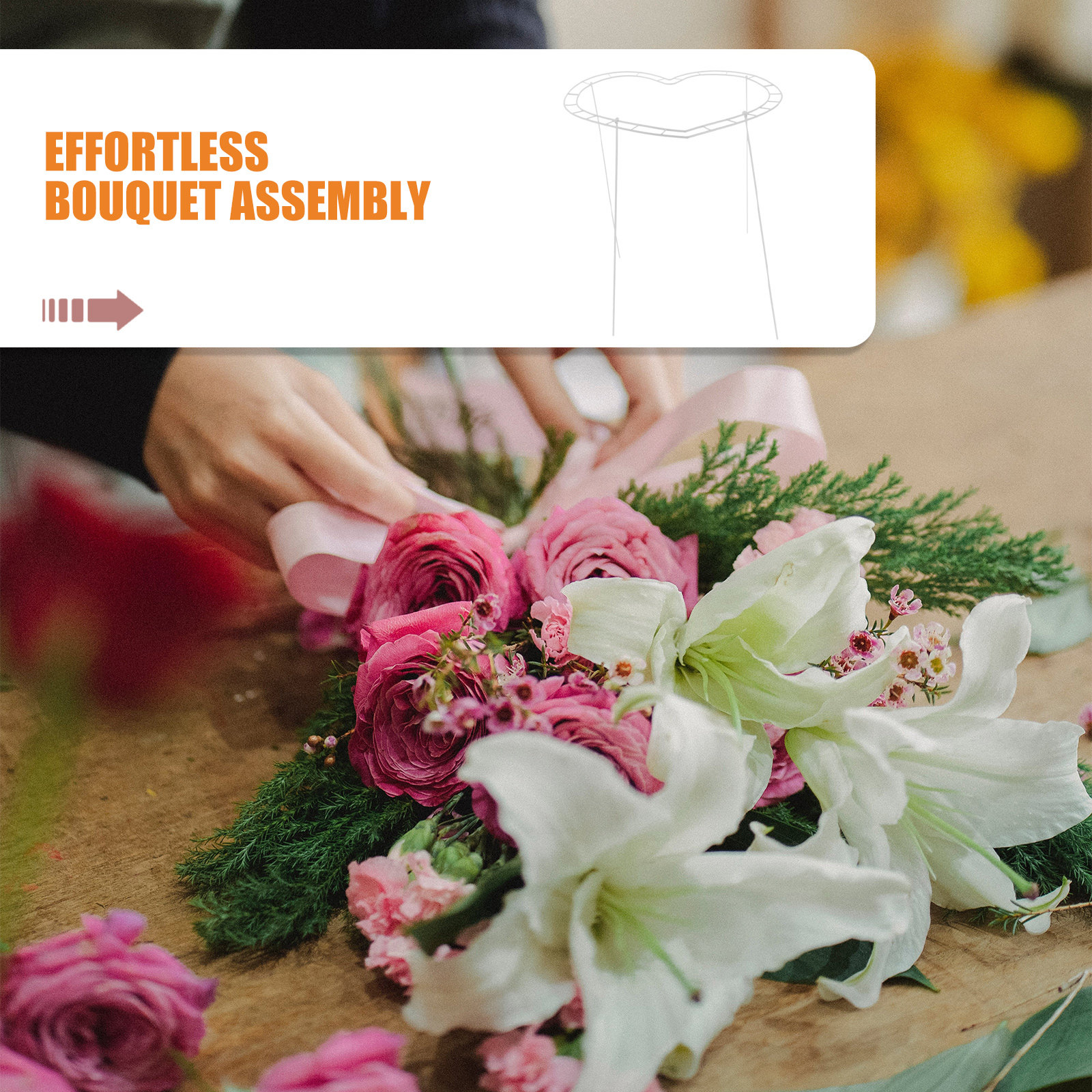 6 Sets Heart Shape Plastic Wre - Wedding Floral Supply incelemesi ve fiyatı