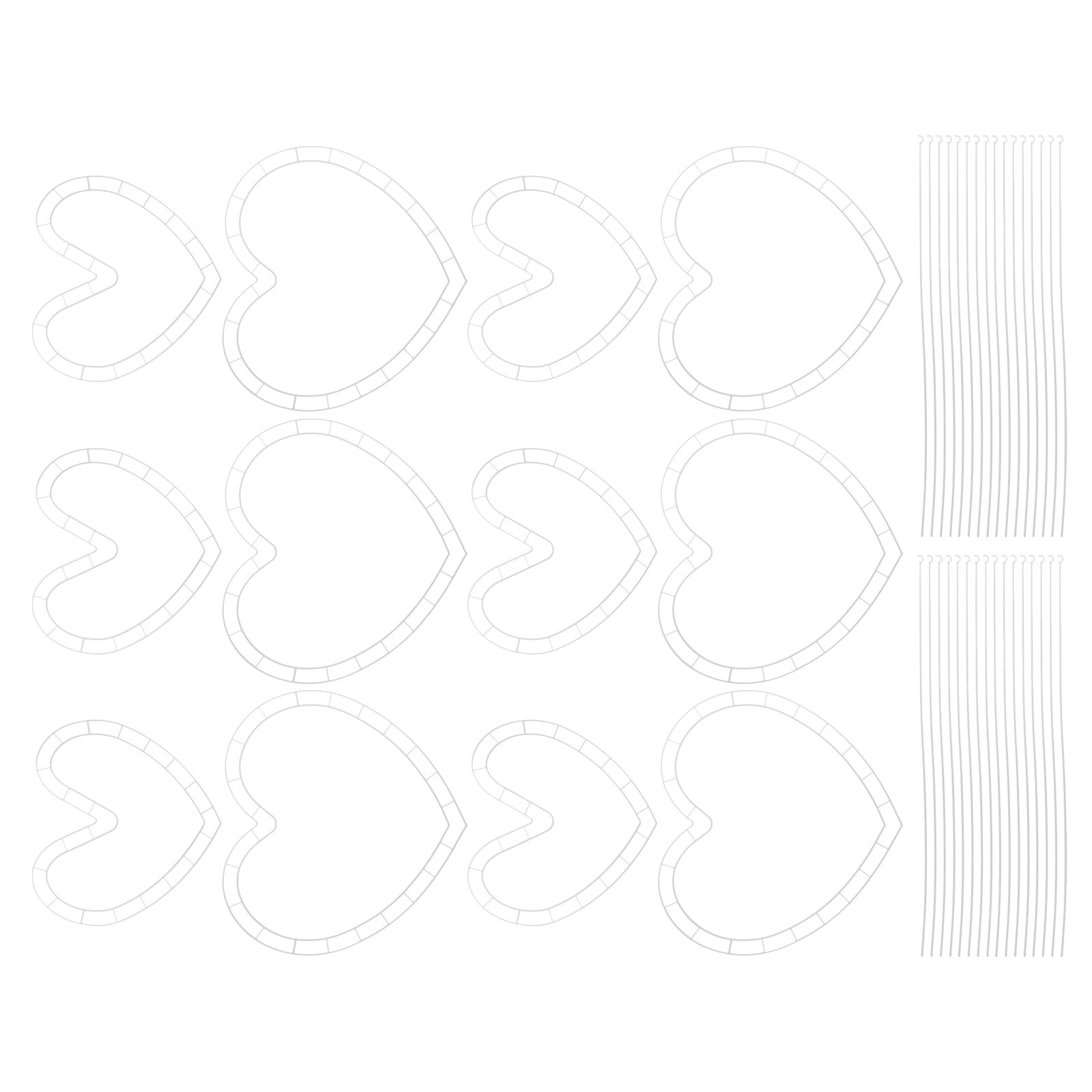 6 Sets Heart Shape Plastic Wre - Wedding Floral Supply incelemesi ve fiyatı