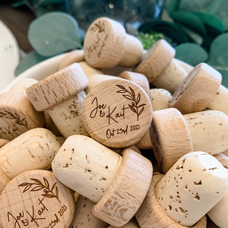 Customized Wood Wine Stopper W - Wedding Supply List incelemesi ve fiyatı