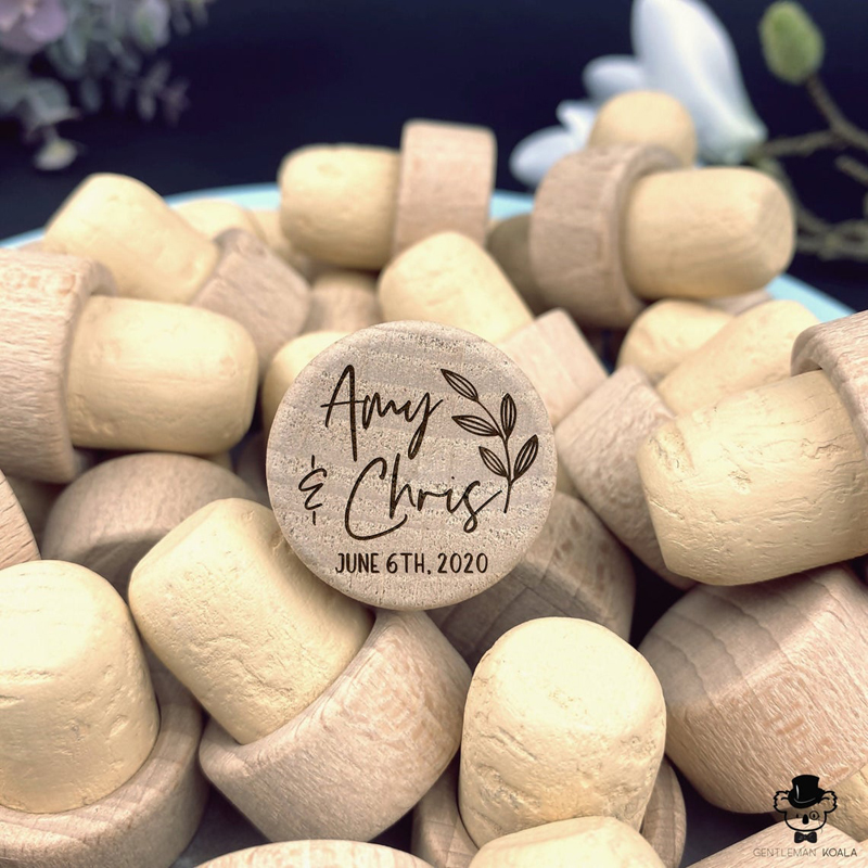 Customized Wood Wine Stopper W - Wedding Supply List incelemesi ve fiyatı