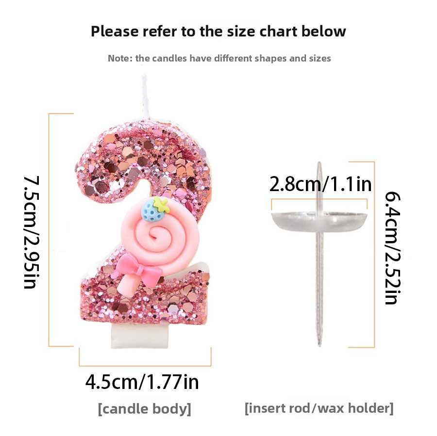1pc Large 0-9 Numbers Pink Lol - Unity Candle Set incelemesi ve fiyatı