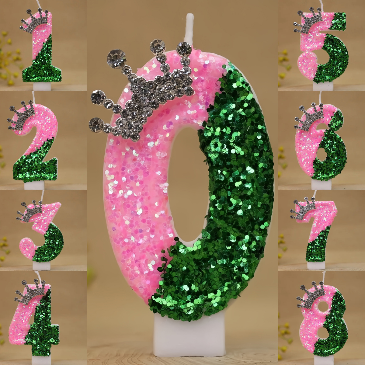 Sparkling Light Green Princess - Unity Candle Set incelemesi ve fiyatı