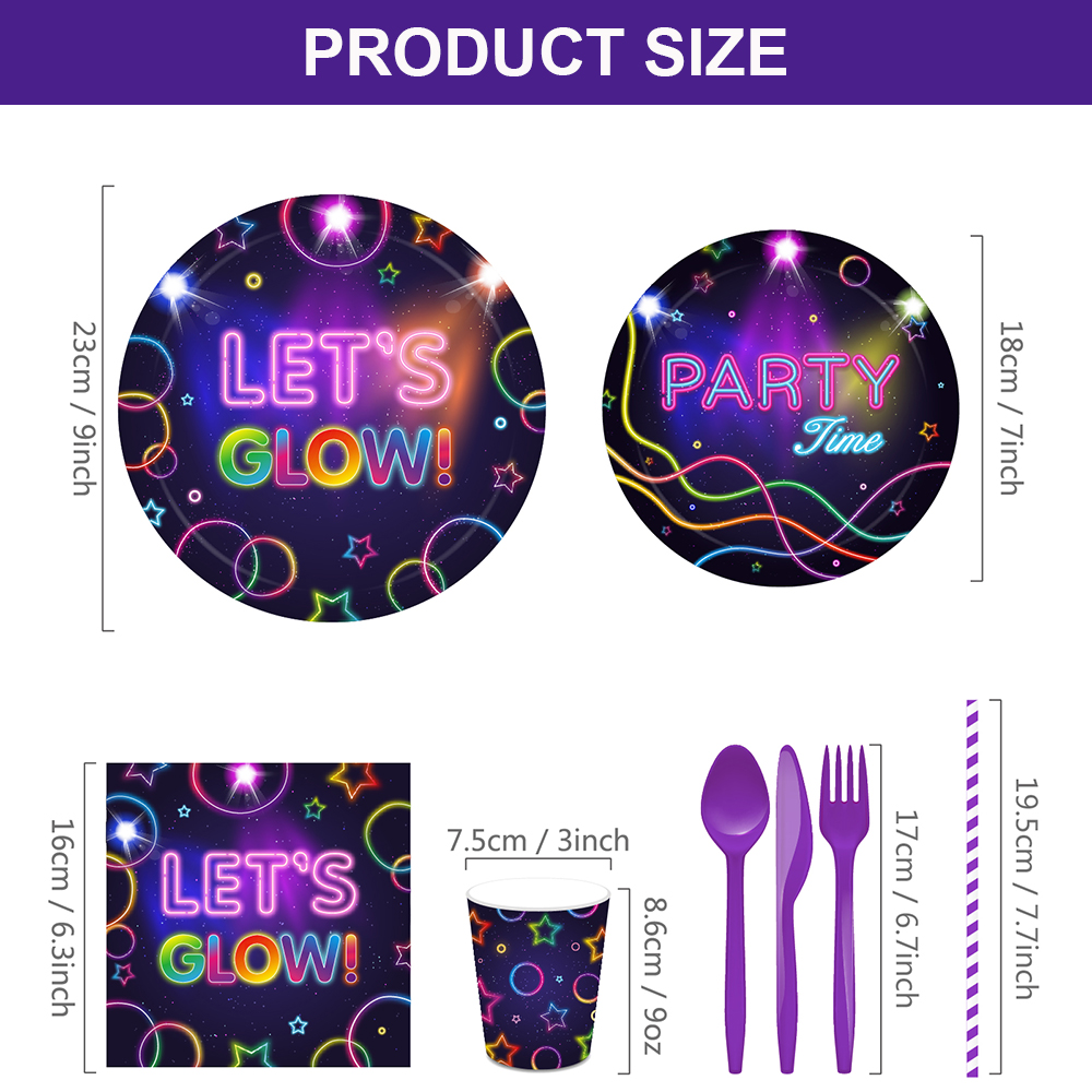 Glow Party Tablecloth Napkins  - Confetti Balloon Set incelemesi ve fiyatı