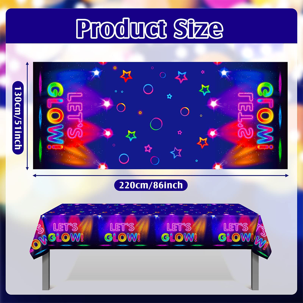 Glow Party Tablecloth Napkins  - Confetti Balloon Set incelemesi ve fiyatı