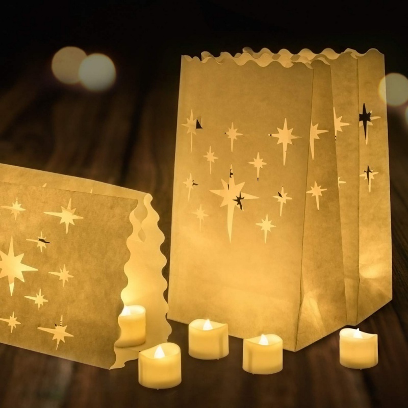 10PCS Heart White Paper Lanter - Unity Candle Set incelemesi ve fiyatı