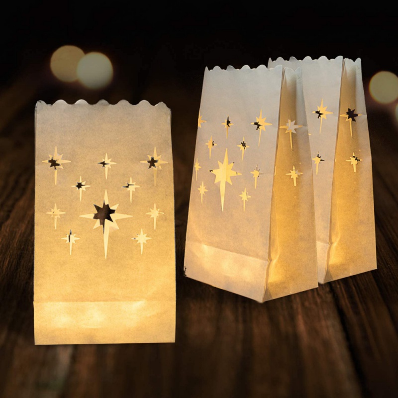 10PCS Heart White Paper Lanter - Unity Candle Set incelemesi ve fiyatı