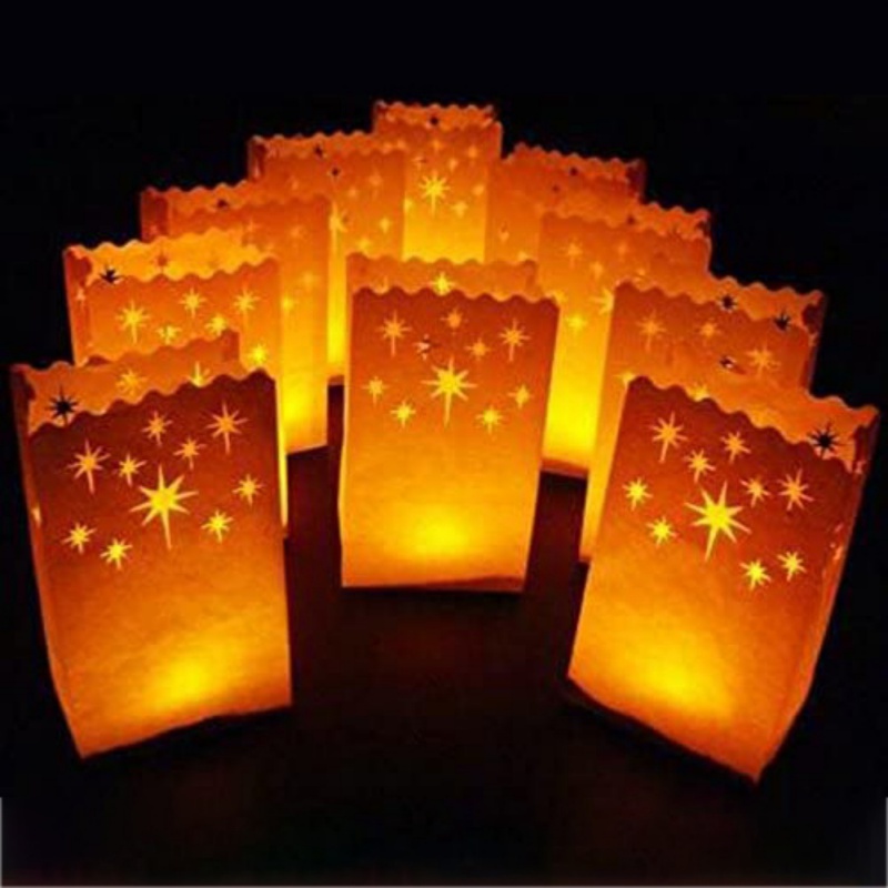 10PCS Heart White Paper Lanter - Unity Candle Set incelemesi ve fiyatı